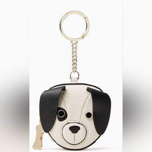 Kate Spade Claude Dog coin purse bag charm keychain.